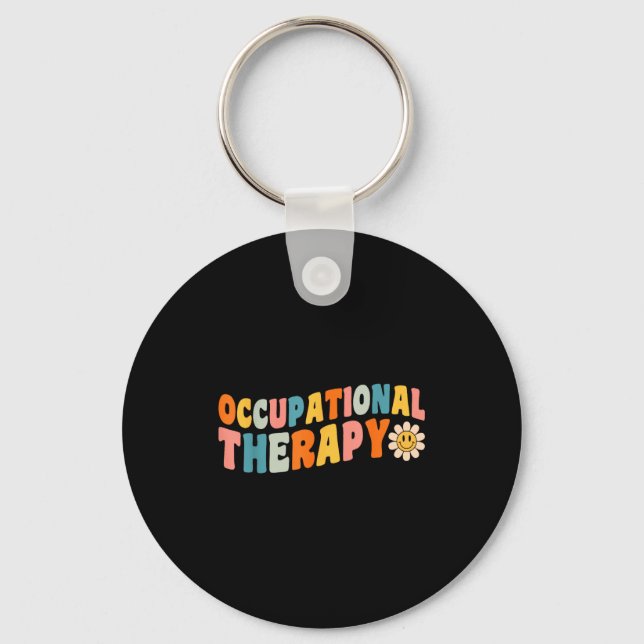 Porte-clés Occupational Therapy Groovy Occupational Therast O (Recto)