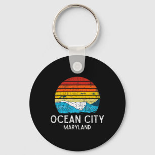 Porte-clés Ocean City Maryland Md Vintage Beach Ocean Family