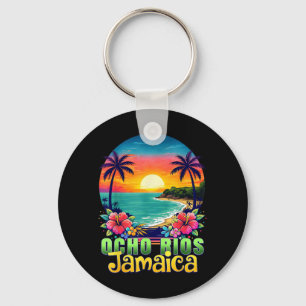 Porte-clés Ocho Rios Jamaïque Plage Tropical Coucher de solei