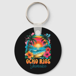 Porte-clés Ocho Rios Jamaïque Plage Tropical Coucher de solei