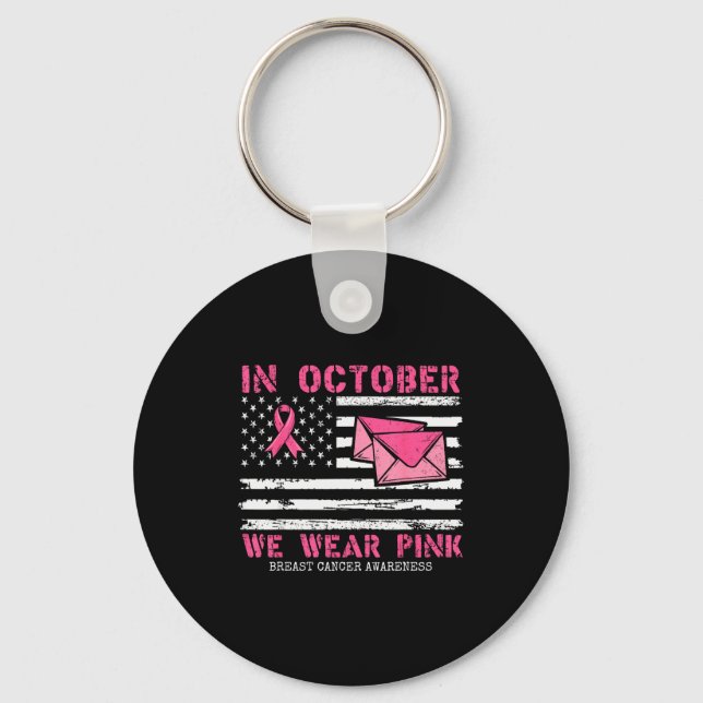 Porte-clés October We Wear Nk Breast Cancer Awareness Stal Wo (Recto)