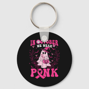 Porte-clés Octobre Nous Portons Chemise Rose Fantôme Hallowee