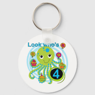 Porte-clés Octopus 4e anniversaire T-shirts et cadeaux