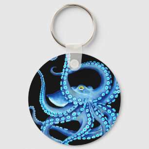 Porte-clés Octopus bleu noir