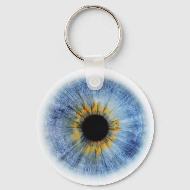 Porte-clés Oeil bleu humain (Recto)