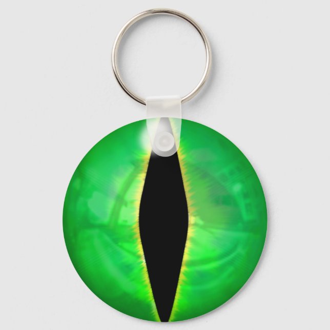 Porte-clés Oeil de dragon vert (Recto)