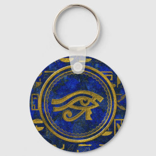 Porte-clés OEil égyptien de Horus - Wadjet Lapis Lazuli