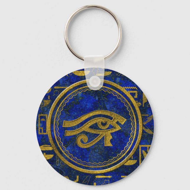 Porte-clés OEil égyptien de Horus - Wadjet Lapis Lazuli (Recto)