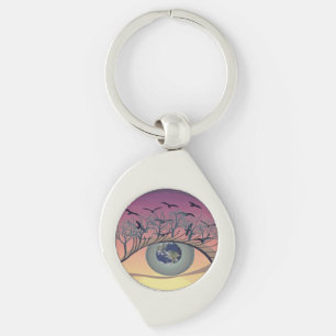 Porte-clés OEil sur le monde - Nature & Earth Art