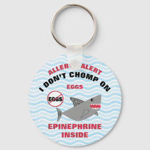 Porte-clés OEuf de requin personnalisé allergie Épinephrine e