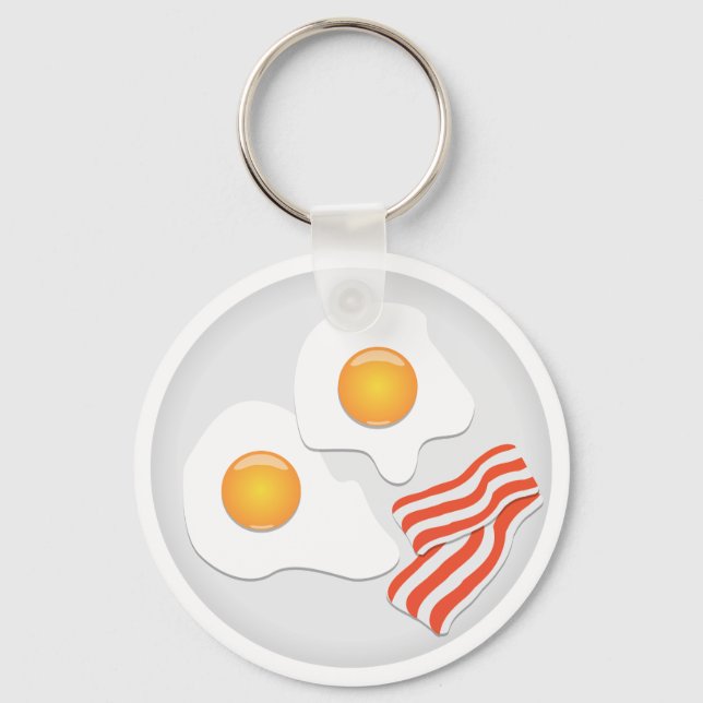 Porte-clés Oeufs Frifs Et Bacon Petit-Déjeuner Porte - clé (Recto)