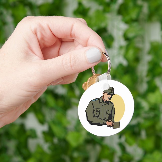 Porte-clés Officier militaire Soldat de l'Armée rétro (Créateur téléchargé)
