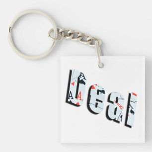Porte-clés Offre: Logo d'image de poker réalisé avec des As,