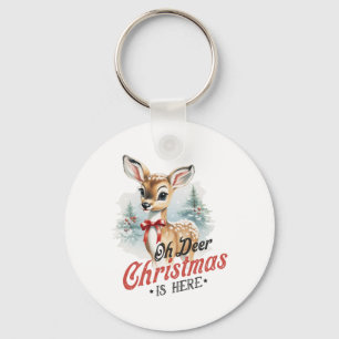 Porte-clés Oh Cerf Noël Est Là Mignon Mbi Animal Vintage