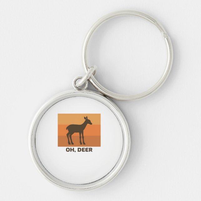 Porte-clés Oh Deer Classic Simple Design  (Devant)