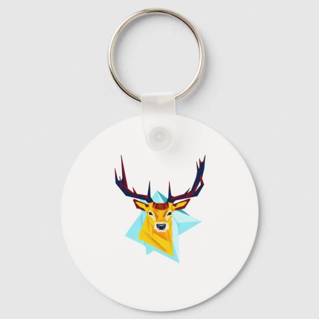 Porte-clés Oh Deer Minimal Rustic Style Keychain (Recto)