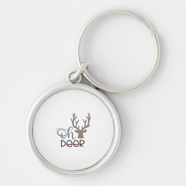 Porte-clés Oh Deer Retro Classic Design  (Devant)