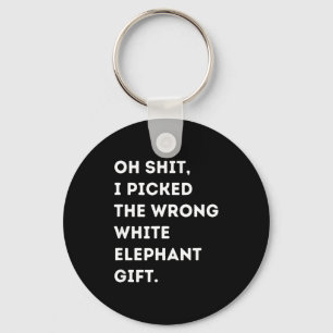Porte-clés Oh Éléphant Blanc Drôle Pour Adultes De Moins De 1