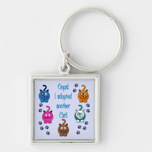 Porte-clés Oh là là ! !  J'ai adopté un autre chat !