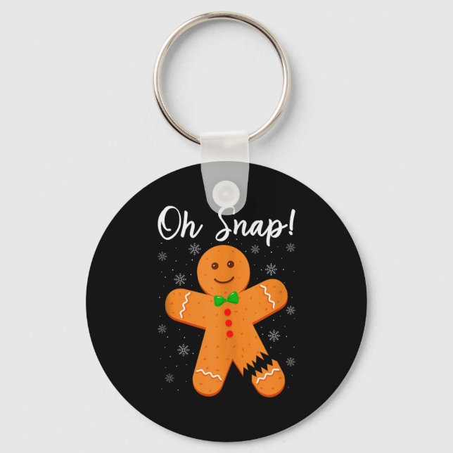 Porte-clés Oh Snap Gingerbread Funny Cookie Baking Christmas  (Recto)