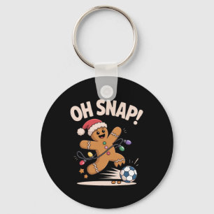 Porte-clés Oh Snap Pain d'épice Football Noël Drôle Pour Hol