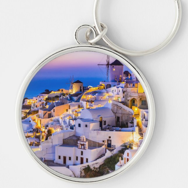 Porte-clés Oia Santorini (Devant)