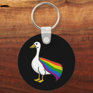 Porte-clés Oie arc-en-ciel Fierté LGBTQ Gay Transgenre LGBTQ+