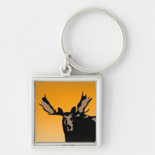 Porte-clés Oie au coucher du soleil - Art original de la faun
