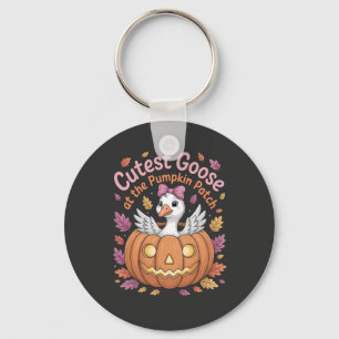 Porte-clés Oie cutest au Citrouille Patch Thanksgiving