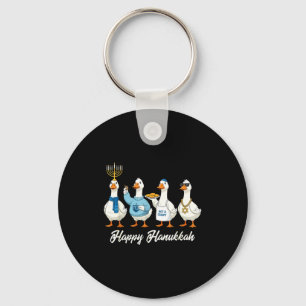 Porte-clés Oie de Hanukkah Joyeux Hanukkah Menorah Toupie Han