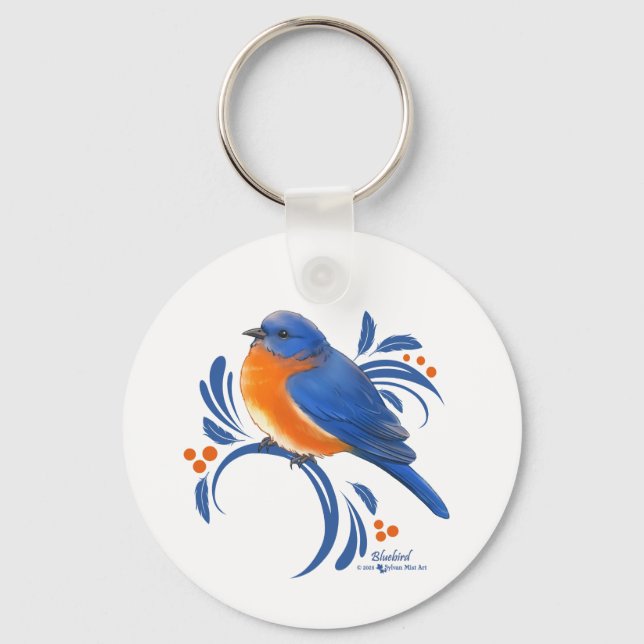 Porte-clés Oiseau bleu (Recto)