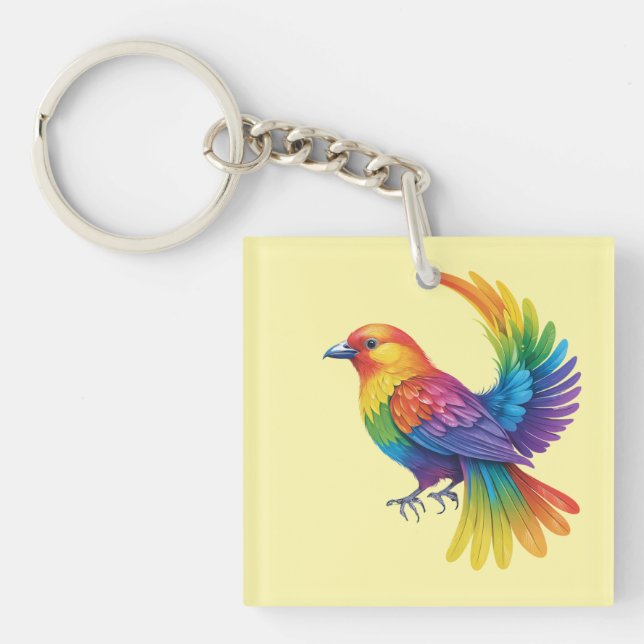 Porte-clés Oiseau Coloré (Devant)