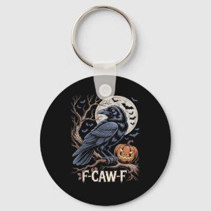 Porte-clés Oiseau corbeau drôle rétro F-Caw-F Corbeau oiseau