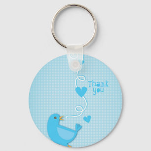 Porte-clés Oiseau de bleu de Merci