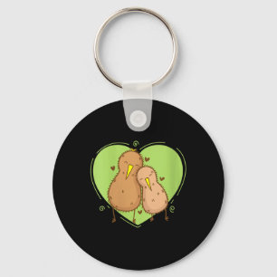 Porte-clés Oiseau Kiwi Féminin est Amoureux du Fruit Kiwi Ani