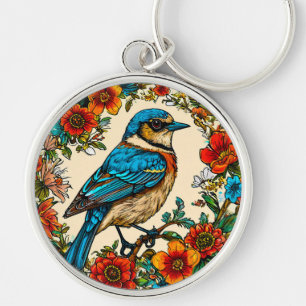 Porte-clés Oiseau magnifiquement illustré