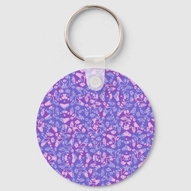 Porte-clés Oiseaux Et Fleurs (Recto)