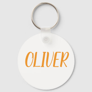 Porte-clés Oliver name Metal ring keychain