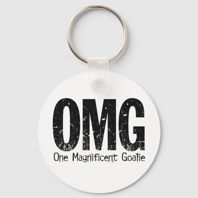 Porte-clés OMG : Un gardien de but magnifique (hockey) (Recto)