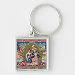Porte-clés Oncle Sam et Lady Liberty