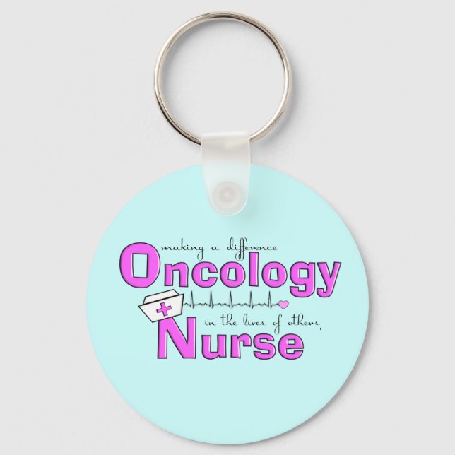 Porte-clés Oncologie Infirmière Cadeaux (Recto)