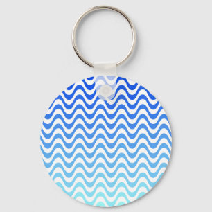 Porte-clés Ondes bleues dégradantes