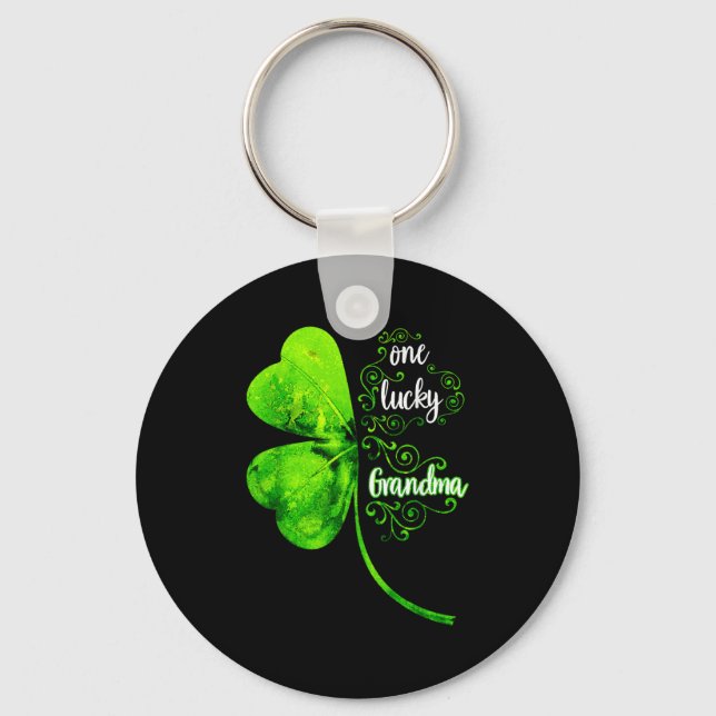 Porte-clés One Lucky Grandma Shamrock Grandma St Patricks Day (Recto)
