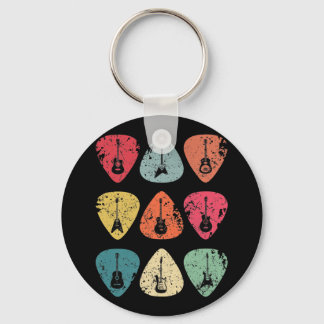 Porte-clés Onglet de guitare Retro Vintage pour Guitaristes B