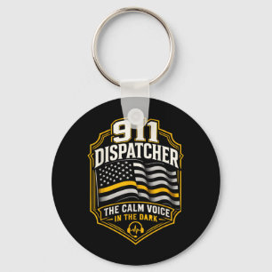 Porte-clés Opérateur 911 Usa ligne mince or 911 Dispatch