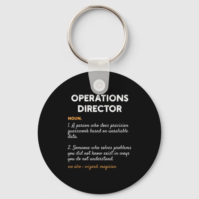Porte-clés Operations Director Profession Funny Dictionary De (Recto)