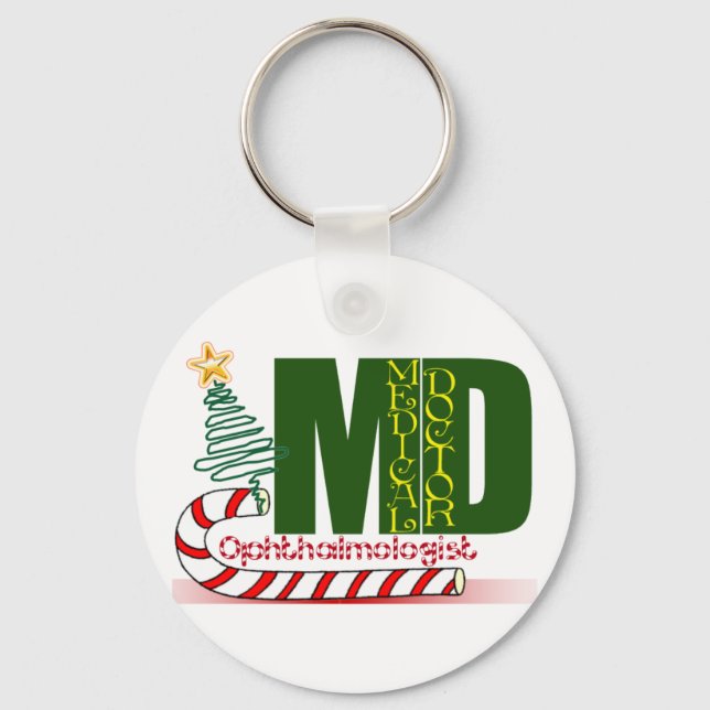 PORTE-CLÉS OPHTALMOLOGUE DE NOËL (Recto)