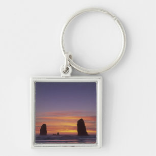 Porte-clés OR, côte de l'Oregon, Cannon Beach, piles de mer à
