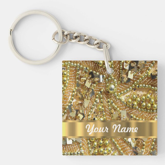 Porte-clés Or élégant bling (Devant)