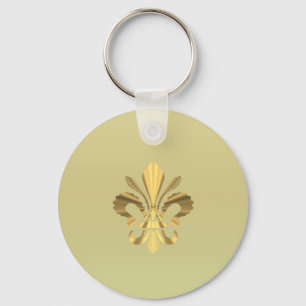 Porte-clés Or fleur de lys